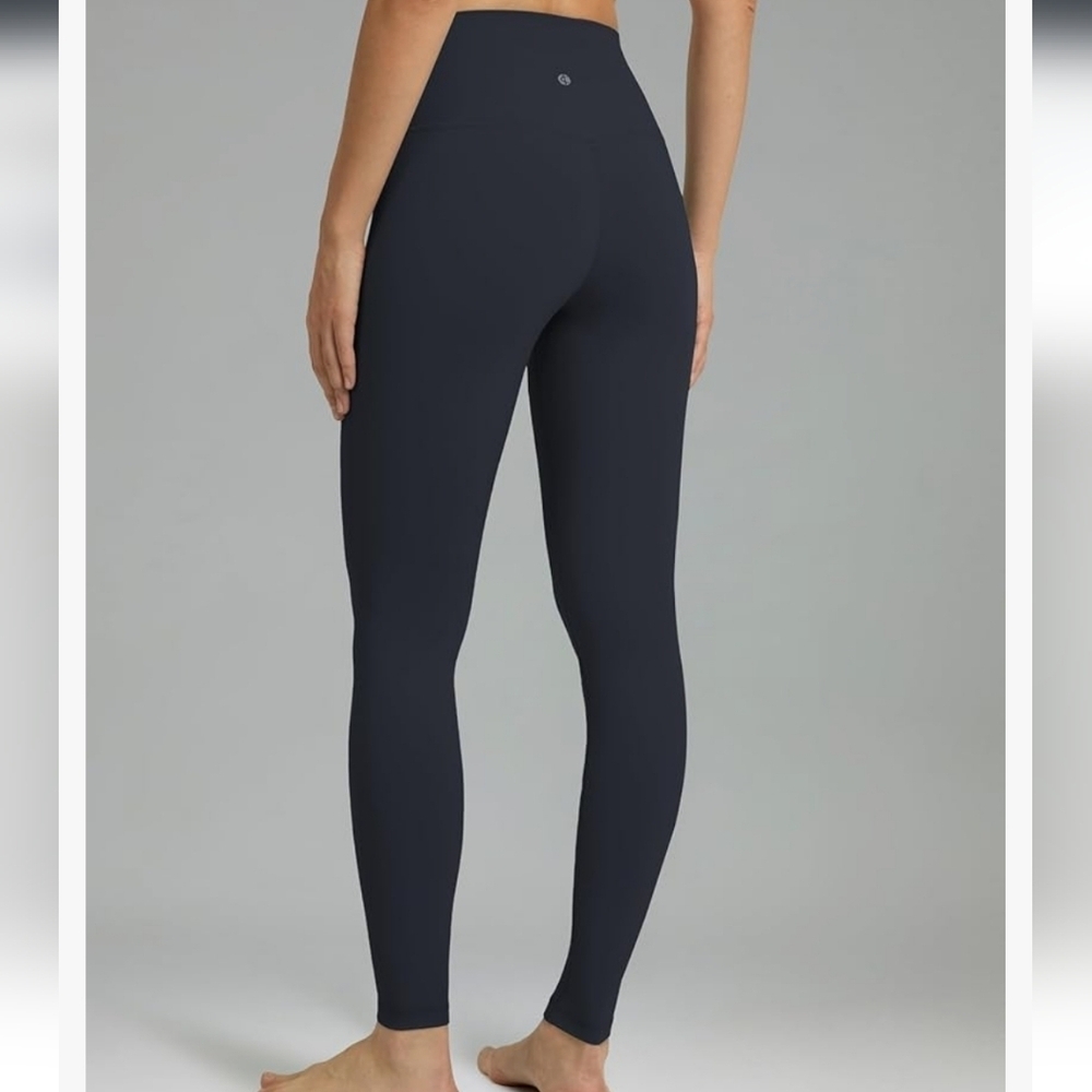 Women's M High-Waisted Leggings Grayish Blue M - Picture 2 of 16